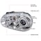 Spec-D Tuning 99-05 Volkswagen Golf Halo LED Projector Chrome LHP-GLF99-TM - alternate 7
